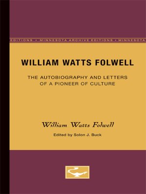 cover image of William Watts Folwell